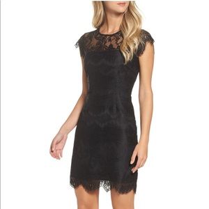 Black lace BB Dakota mini dress short sleeve